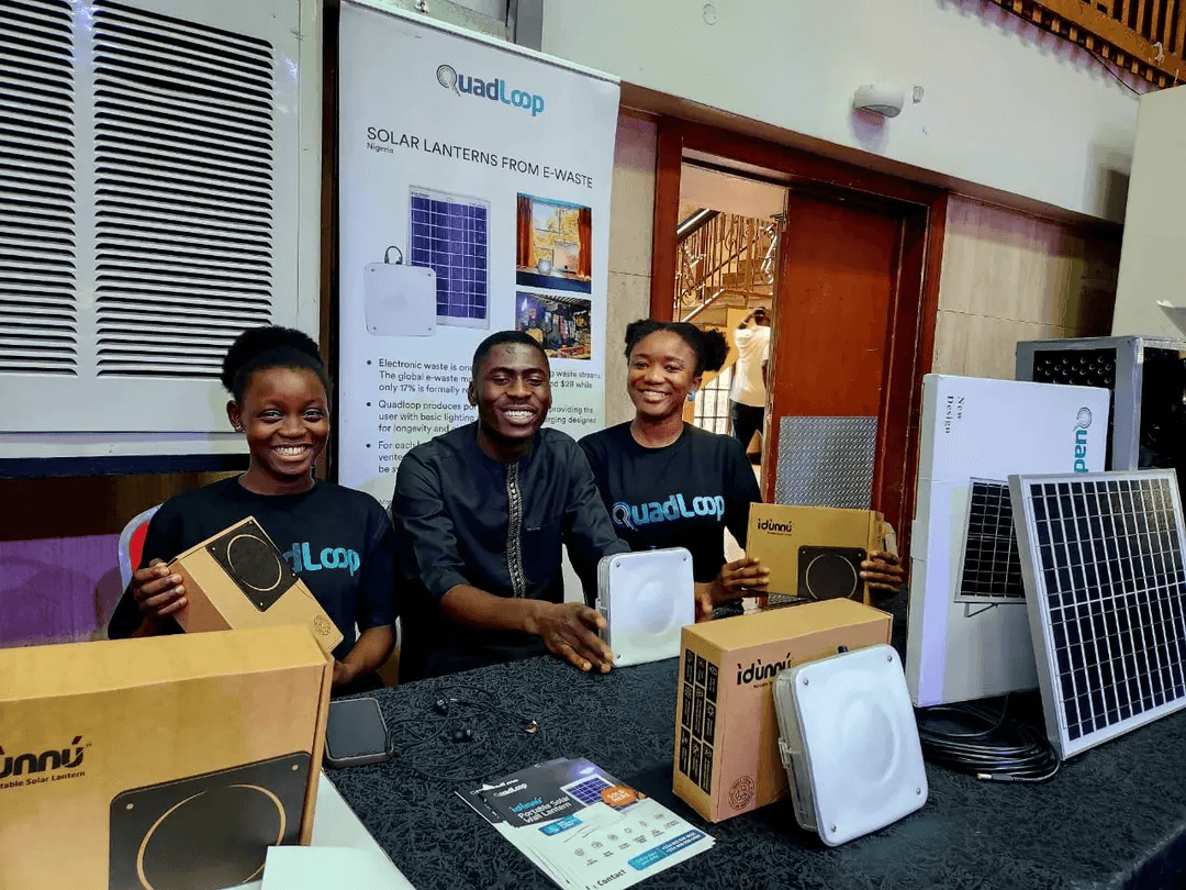 The Quadloop team and its solar products